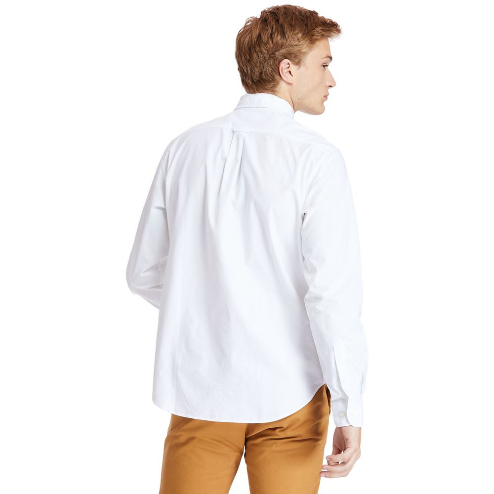 Camisa Masculino - Timberland Pleasant River Stretch Oxford - KJHMO9682 - Branco